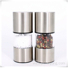 Stainless manual salt and pepper grinder mill set